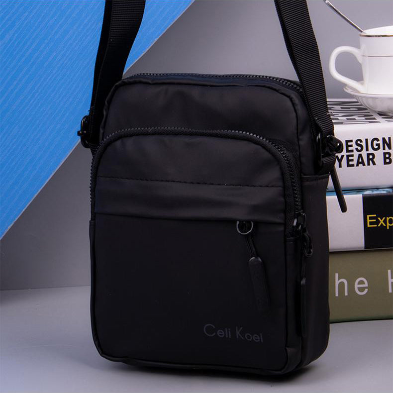 Urban Crossbody Small Bag Compact 18×15×5cm Water Resistant Bag Black