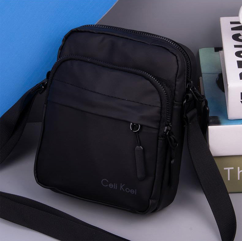 Urban Crossbody Small Bag Compact 18×15×5cm Water Resistant Bag Black