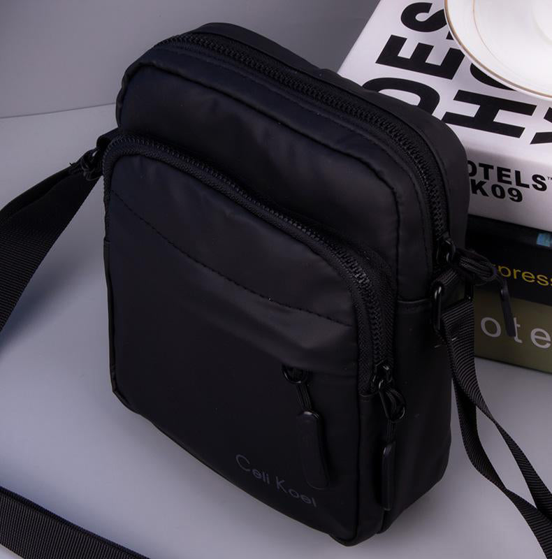 Urban Crossbody Small Bag Compact 18×15×5cm Water Resistant Bag Black
