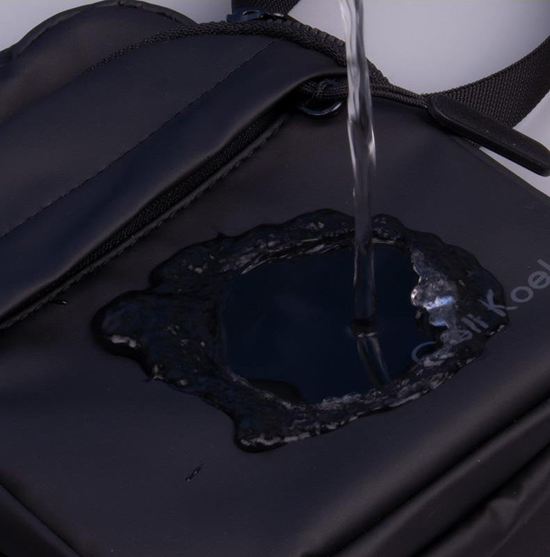 Urban Crossbody Small Bag Compact 18×15×5cm Water Resistant Bag Black