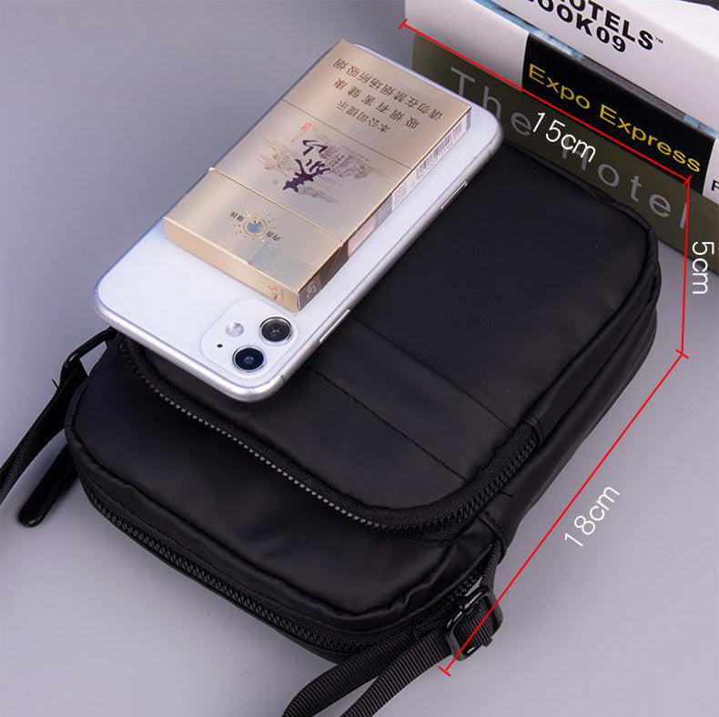 Urban Crossbody Small Bag Compact 18×15×5cm Water Resistant Bag Black