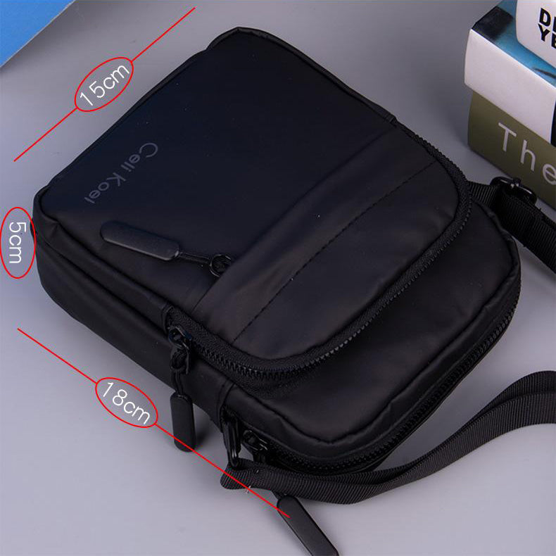 Urban Crossbody Small Bag Compact 18×15×5cm Water Resistant Bag Black