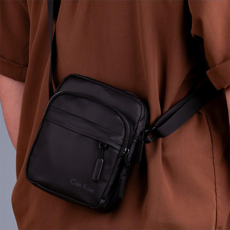 Urban Crossbody Small Bag Compact 18×15×5cm Water Resistant Bag Black